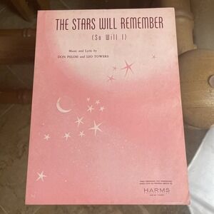 The Stars Will Remember (So Will I) - Vintage Sheet Music 1947‎ by Don Pelosi